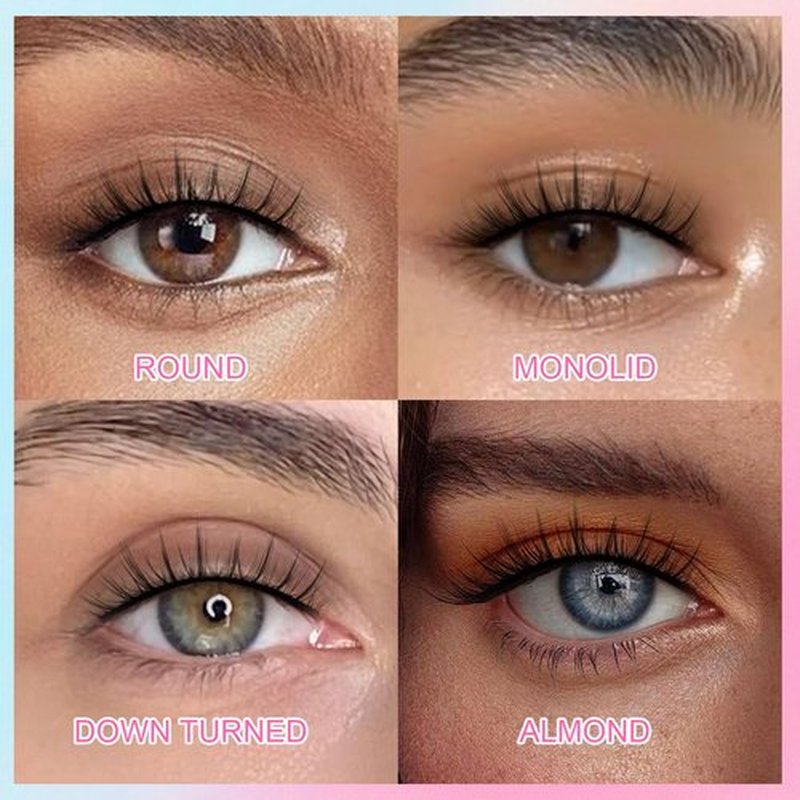 Self Adhesive Eyelashes Preglued Glueless - Natural Look No Glue Eyelashes 10mm Natural Round Eye Waterproof Glueless No Glue Needed Reusable Stick on False Strip Lashes (6D17 with Tweezers)
