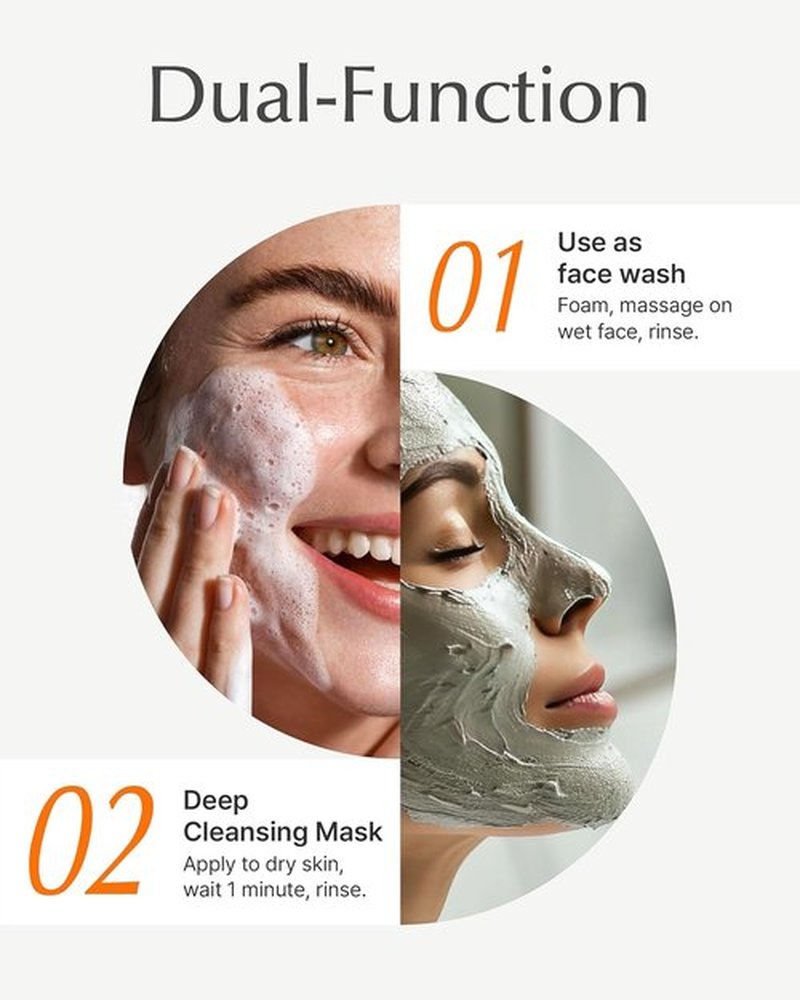 SU:M One Minute Clay Mask - Pore Cleansing & Hydrating 2-in-1 Facial Mask, 5.07 fl oz