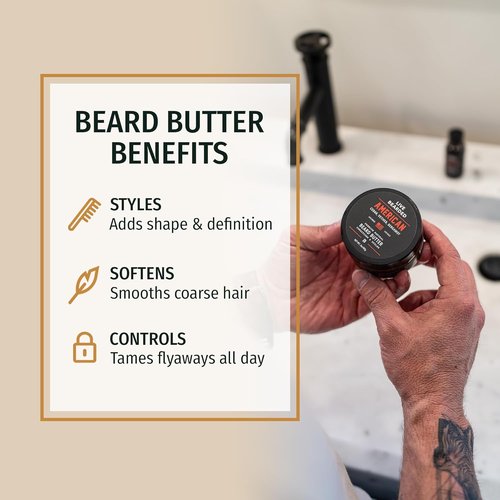 Live Bearded Beard Butter - All-Natural Leave-In Conditioner & Softener | 3 fl oz | 1880 Scent: Bourbon, Bitters, Citrus