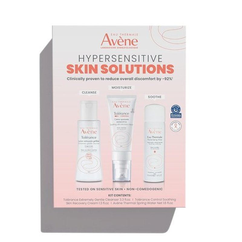 Avène Hypersensitive Skin Care Starter Kit - Complete Routine with Cream, Cleanser & Spray