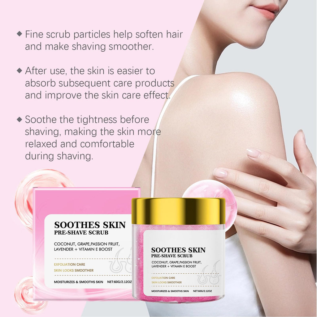 Dark Spot Exfoliating Scrub–Soothes Skin Pre-Shave Scrub for Dark Spots & Dry Skin–Gently Buffs & Soothes Sensitive Skin, Suitable for Face & Body, 60 ml /2.12 Oz