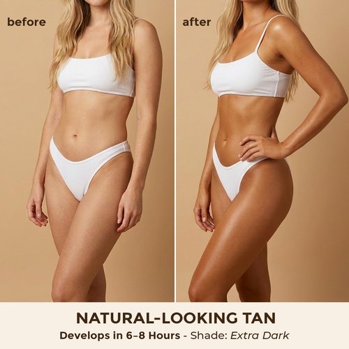 Skiennix Self Tanner Mousse - Ultra Dark, Natural & Organic Formula for Streak-Free Tan | USA Made