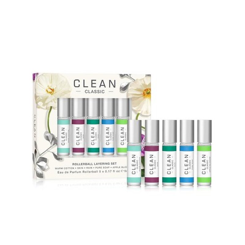 CLEAN Eau de Parfum Rollerball Gift Set - Light, Layerable Vegan Fragrance | Travel Size, Phthalate-Free