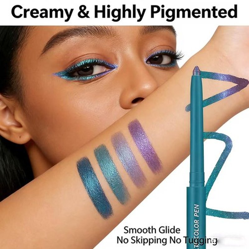 Chameleon Eyeliner Pen - Metallic Shimmer Color Changing Waterproof Eyeliner & Eyeshadow 2 in 1, Highly Pigmented #01