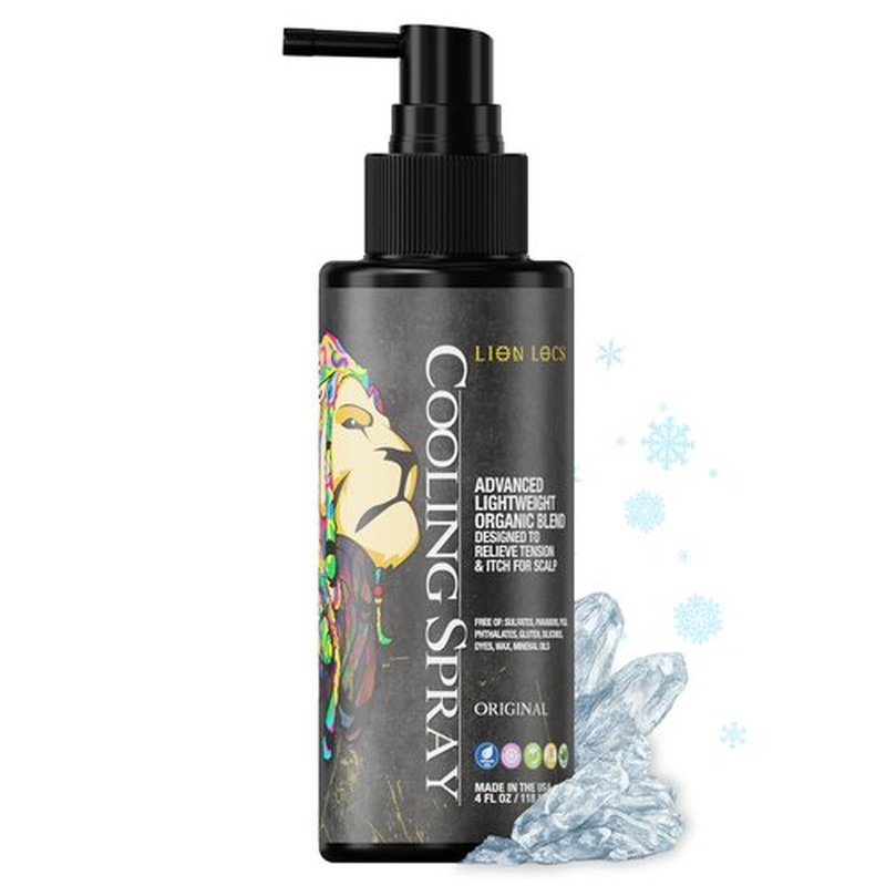 Lion Locs Itchy Scalp Cooling Spray – Instant Crown Relief for Dreadlocks, Braids & Twists, Lightweight Vegan Formula with No Buildup