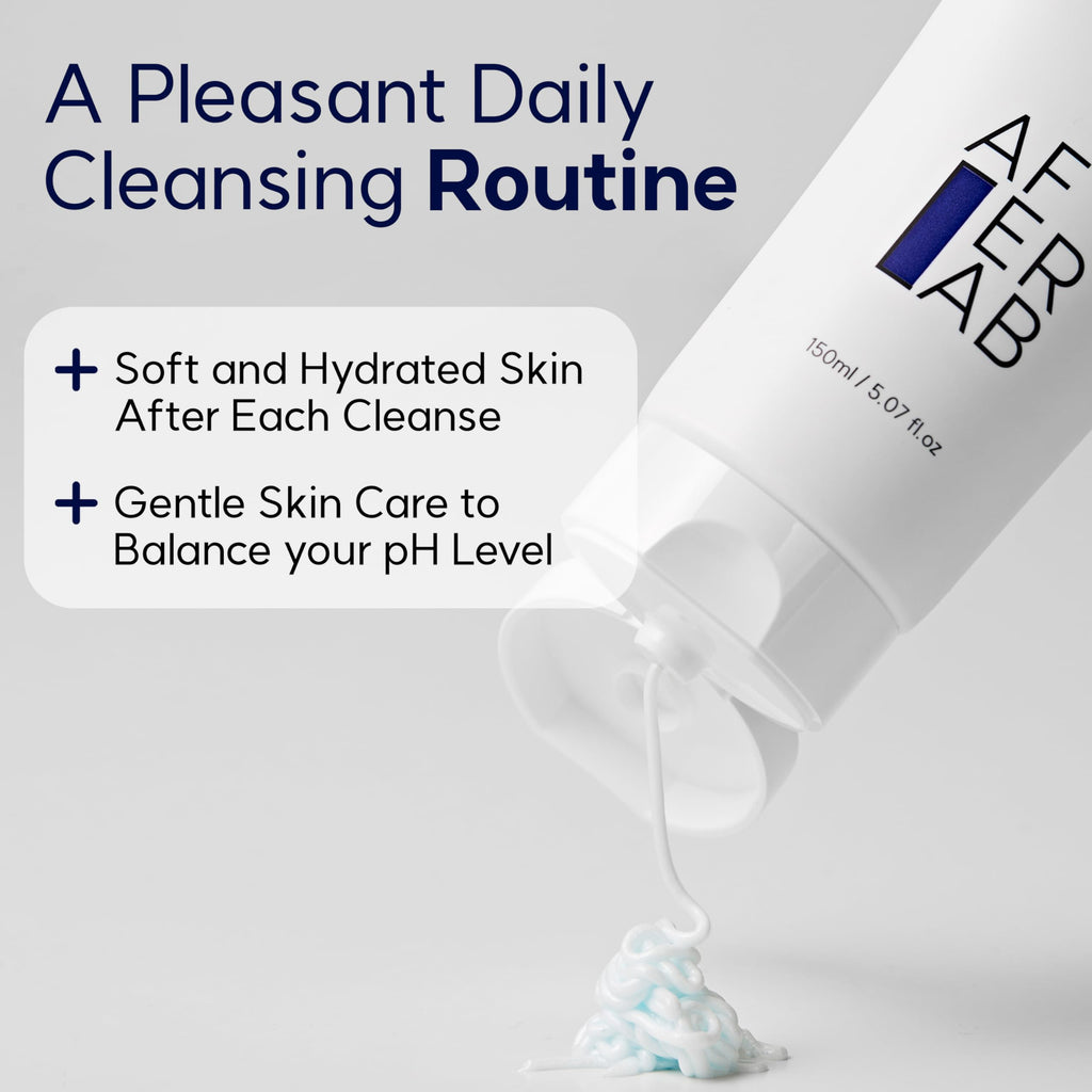 AFTERLAB Hydrating Foam Cleanser pH 5.5 with Azulene, Mild Acidic Facial Cleanser for Sensitive & Breakout-Prone Skin, Gentle Daily Face Wash for Men & Women, 5.07 fl oz