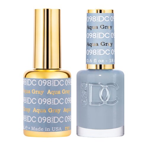 DND DC Gel Polish Set - Blue Collection | UV/LED Gel & Air Dry Nail Lacquer Duo, 0.5 Fl Oz Each