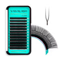 VAVALASH U Lash Extensions D Curl 0.07mm 8-15mm Mix Tray 2D UU Lash Fans Eyelash Extension U Shaped Natural Wispy Volume Lashes Extension Soft Matte Black Lashes (UU-0.07-D-8-15mm)