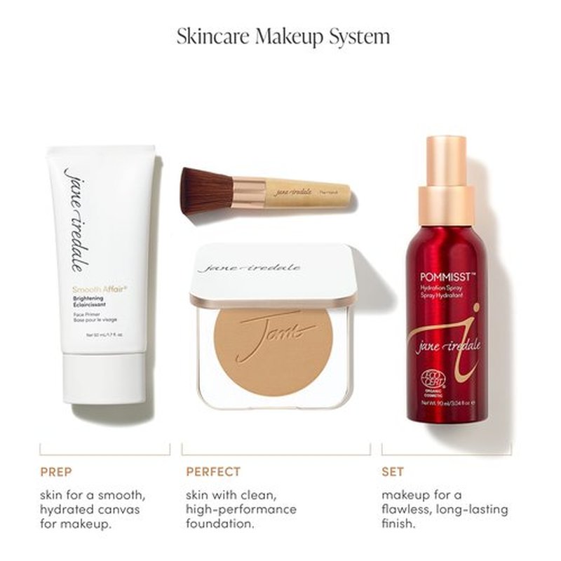jane iredale PurePressed Base Mineral Foundation Refillable Compact Set| Semi Matte Pressed Powder with SPF | Talc Free, Vegan, Cruelty-Free