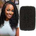 Mocwavy Afro Kinkys Bulk Human Hair for Dreadlocks Extensions Repair Locs, Twist Braiding Afro Kinky Human Hair for Locs 1 Pack 50 Gram Natural Black Color 16 inches