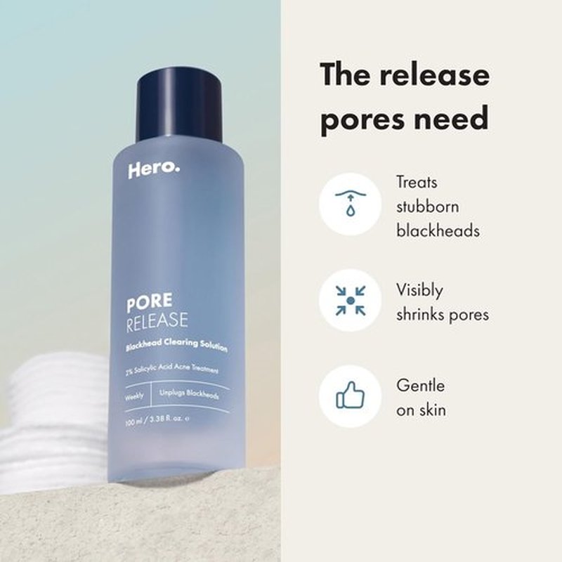 Hero Cosmetics Pore Release Blackhead Clearing Solution - Exfoliating 2% Salicylic Acid Toner | 100 ml