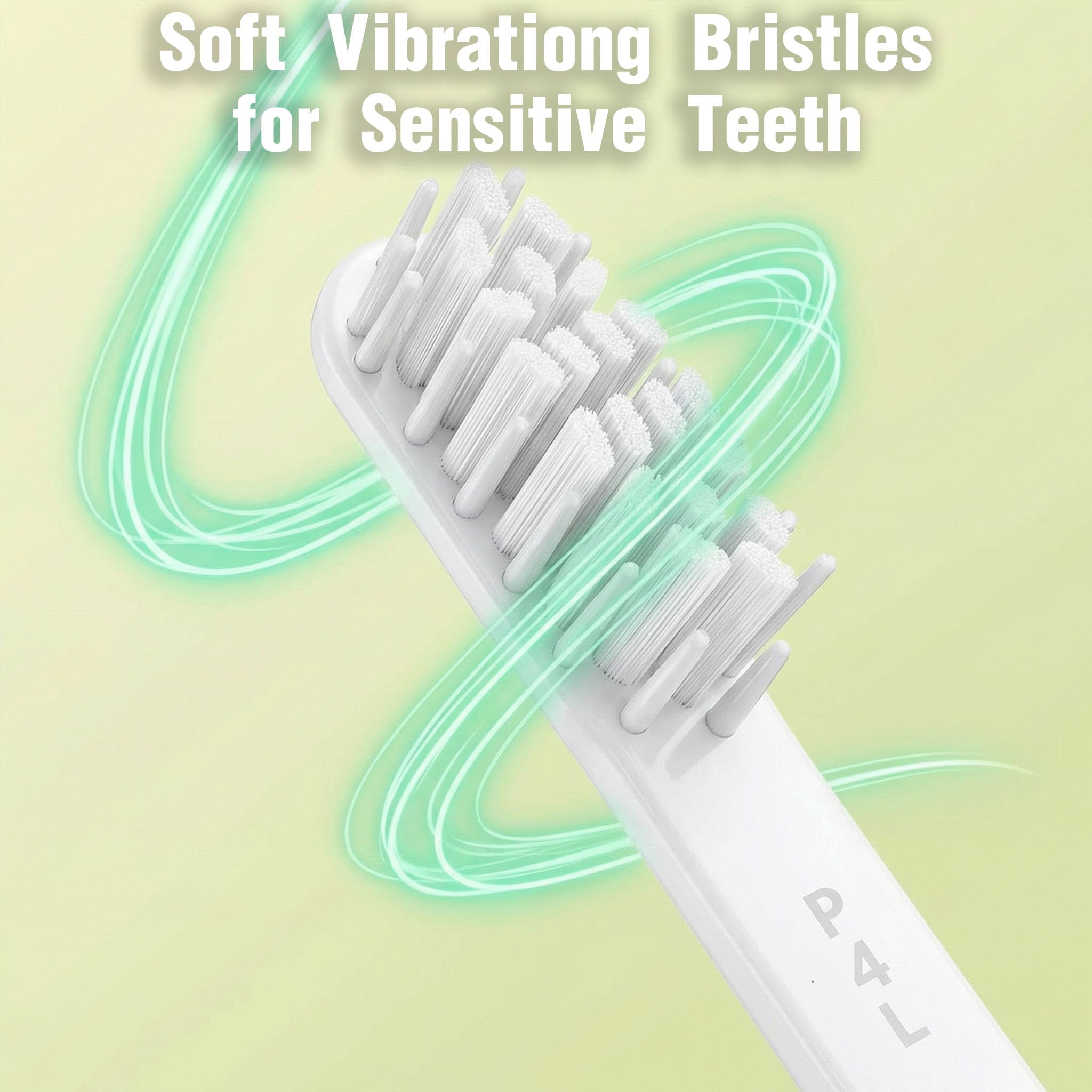 4-Pack White Toothbursh Replacement Head Compatible with Quip Styled Electric Brush Refill Brush Head Soft