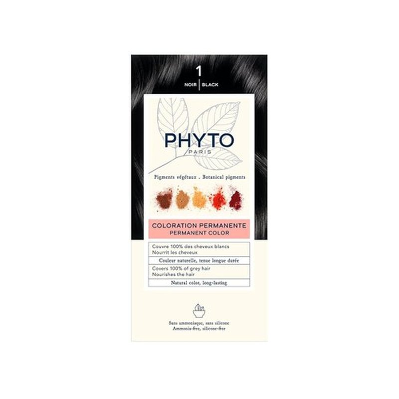 PHYTO Phytocolor Permanent Hair Color - 100% Grey Coverage, Ammonia-Free & Botanical Pigments | 0.42 oz