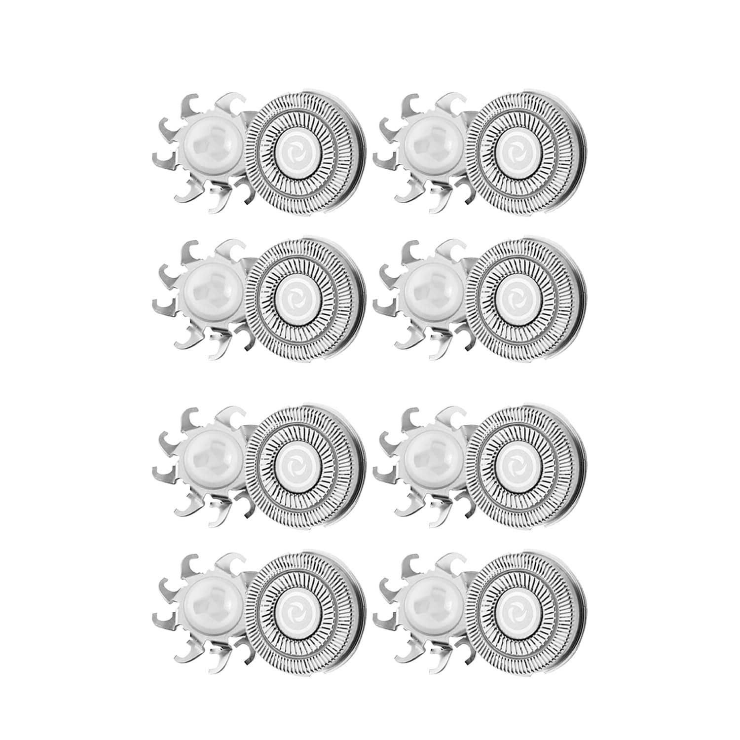 8 PCS Pro Head Shaver Double Ring Blade Compatible with Freebird FlexSeries Pro Electric Head Shaver