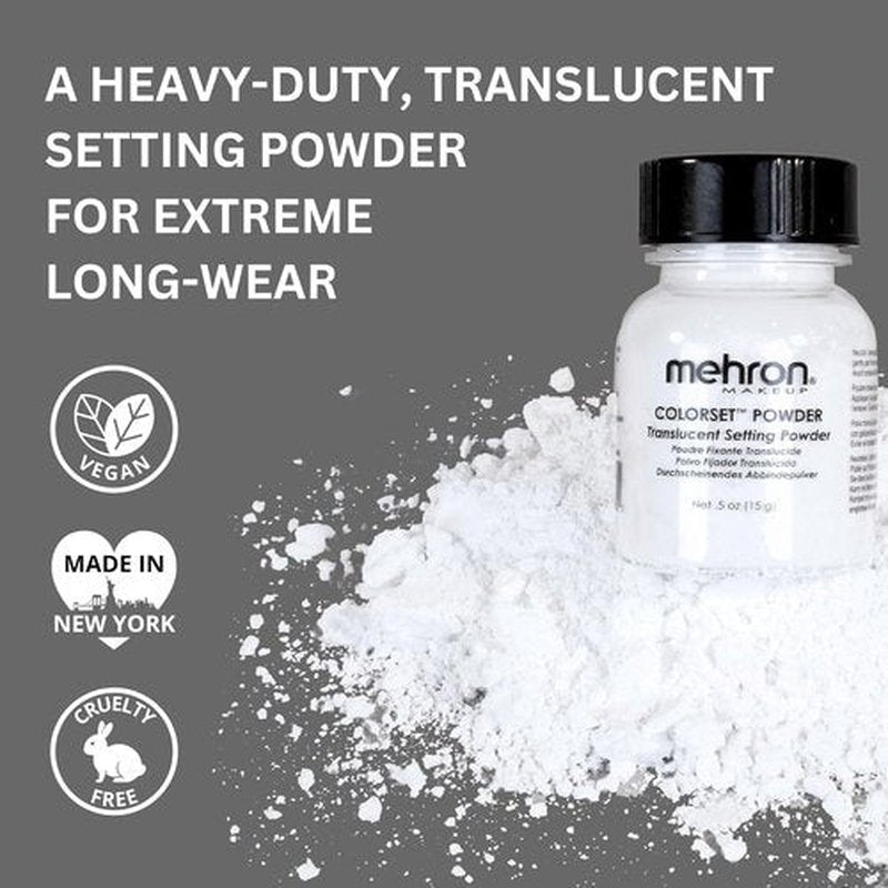 Mehron Makeup Colorset Powder - Translucent Setting Powder for Special Effects | 0.5 oz (14 g)