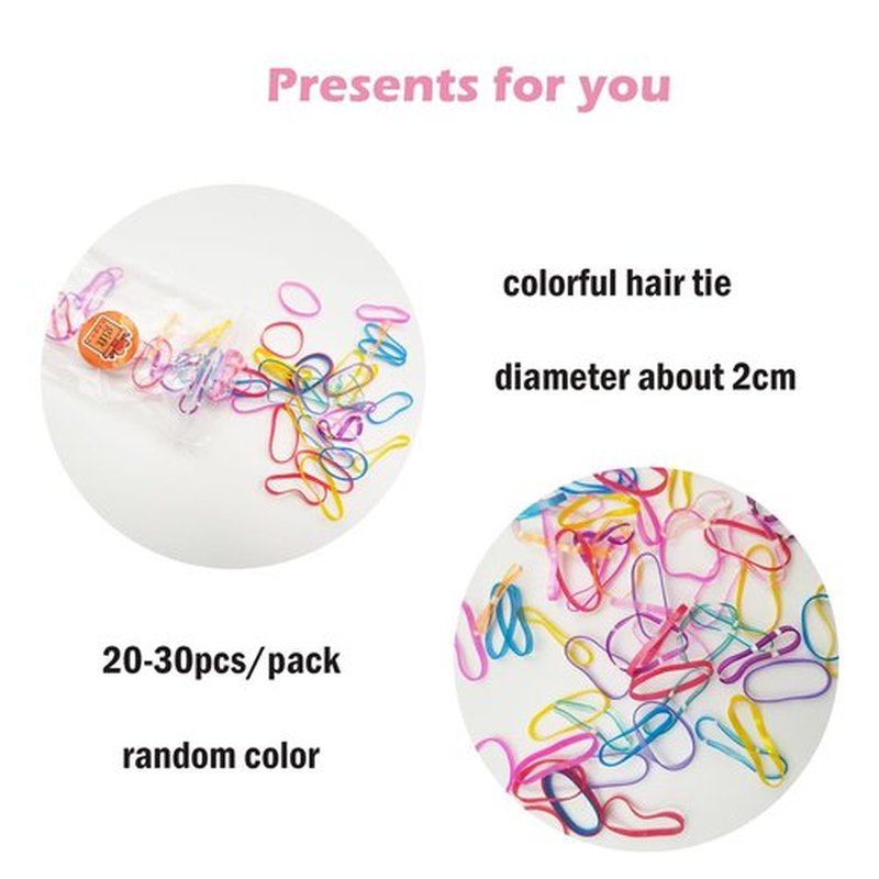 6-Pack Colorful Braided Hair Extensions – Elastic Tie-On Synthetic Braids – Fun and Easy Hairpieces – Cute Ponytail Accessories for Daily Wear, Parties & Gifts