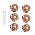 6 Packs Replacement Heads Compatible with Finishing Touch Flawless Gen 2 Facial Hair Remover, Rose Gold Replacement Blades for Women’s Facial Hair Removal Device