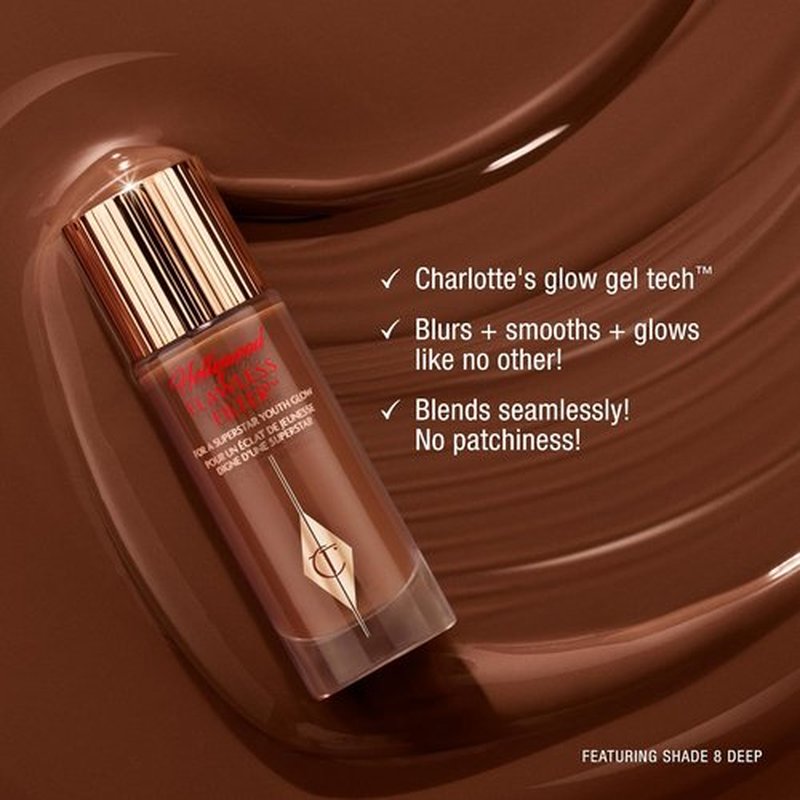 Charlotte Tilbury Hollywood Flawless Filter - Multi-Use Makeup Primer & Illuminating Highlighter - Smooths Skin, Sheer Coverage