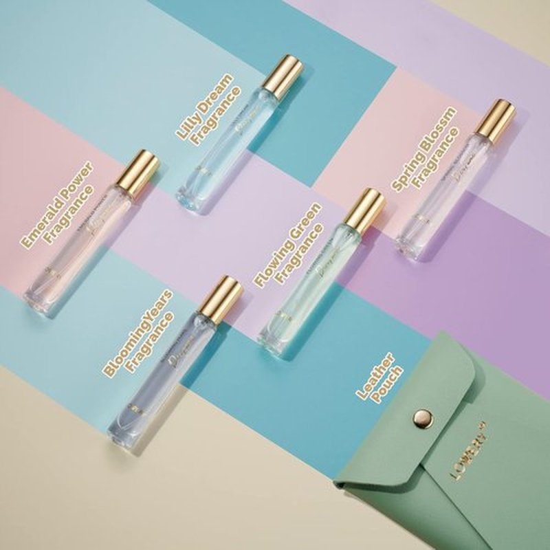 LOVERY Perfume Set - 5 Mini Fragrances in Leather Pouch | Perfect Birthday Gifts for Him & Her - 10ml Travel Size