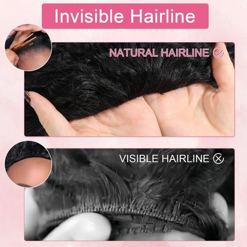 Curly Half Wig Human Hair 200% Density Wear and Go Glueless Human Hair Wigs 3 In 1 Drawstring Seamless Clip Ins Flip Over Half Wigs for Black Women Curly Headband Wig Beginner Friendly 18 Inch