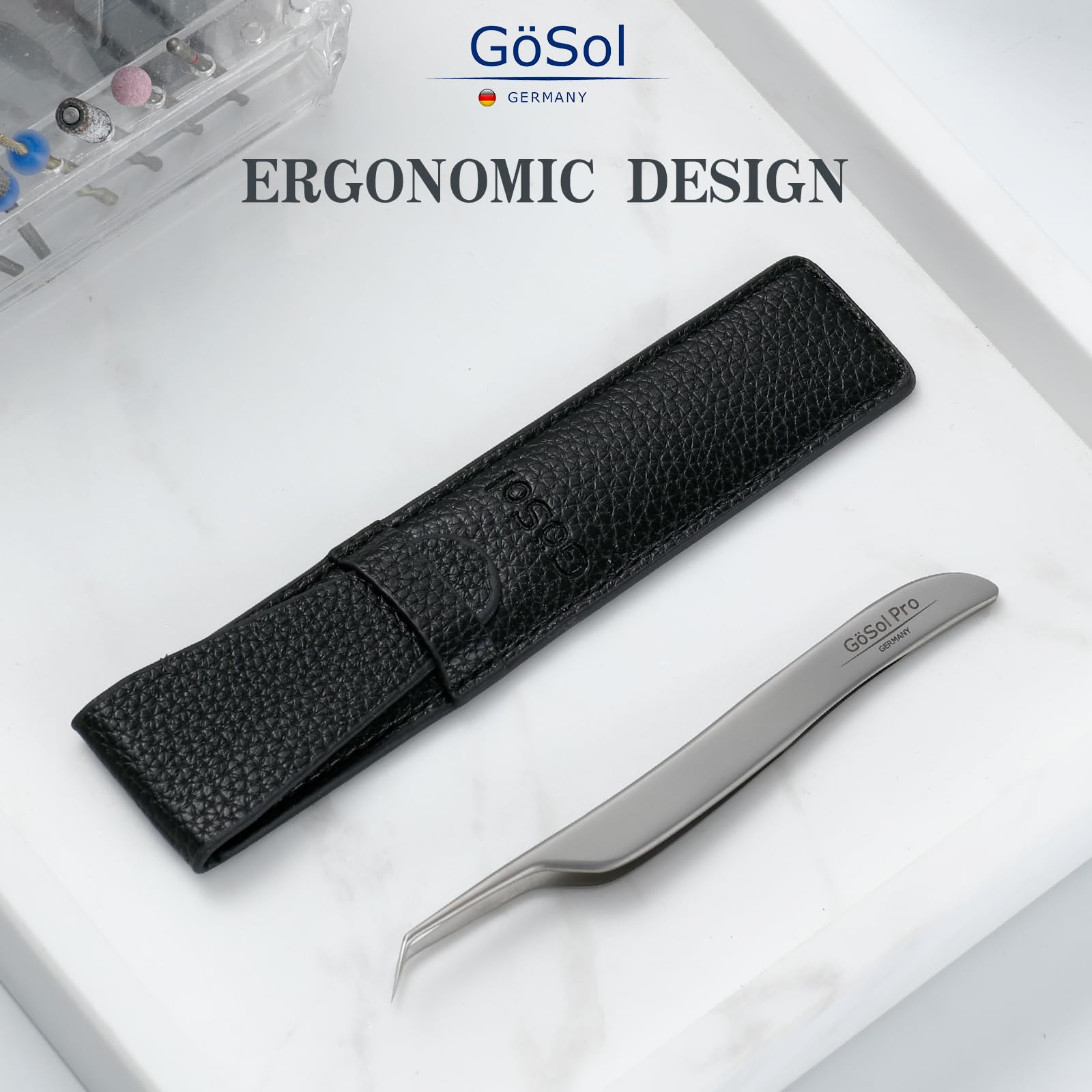 GöSol Pro Blackhead Tweezers, Precision Slant Tip for Blackhead Extraction