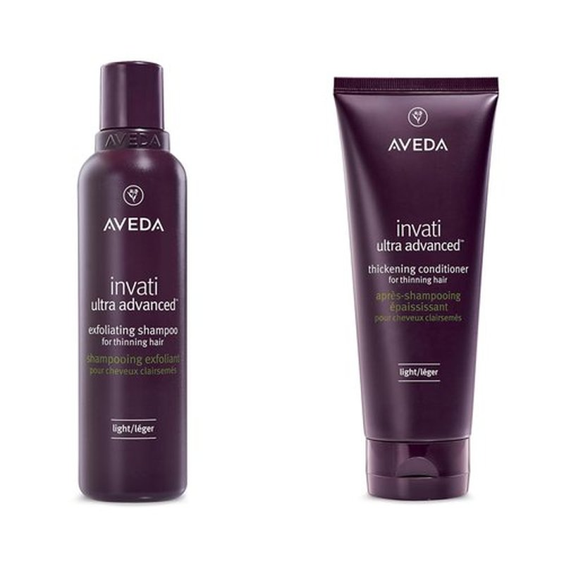 Aveda Invati Ultra Advanced Shampoo & Conditioner Duo - Exfoliating & Thickening for Fine to Medium Hair | 6.7 Fl Oz