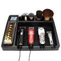 Large Barber Organizer Station, 16 x 12.5 Barber Tray for Clippers & Guards, Duster Brush, Salon Haircut Supplies, Barber Accessories Hair Tool Organizer for Salon & Barbershop and Home