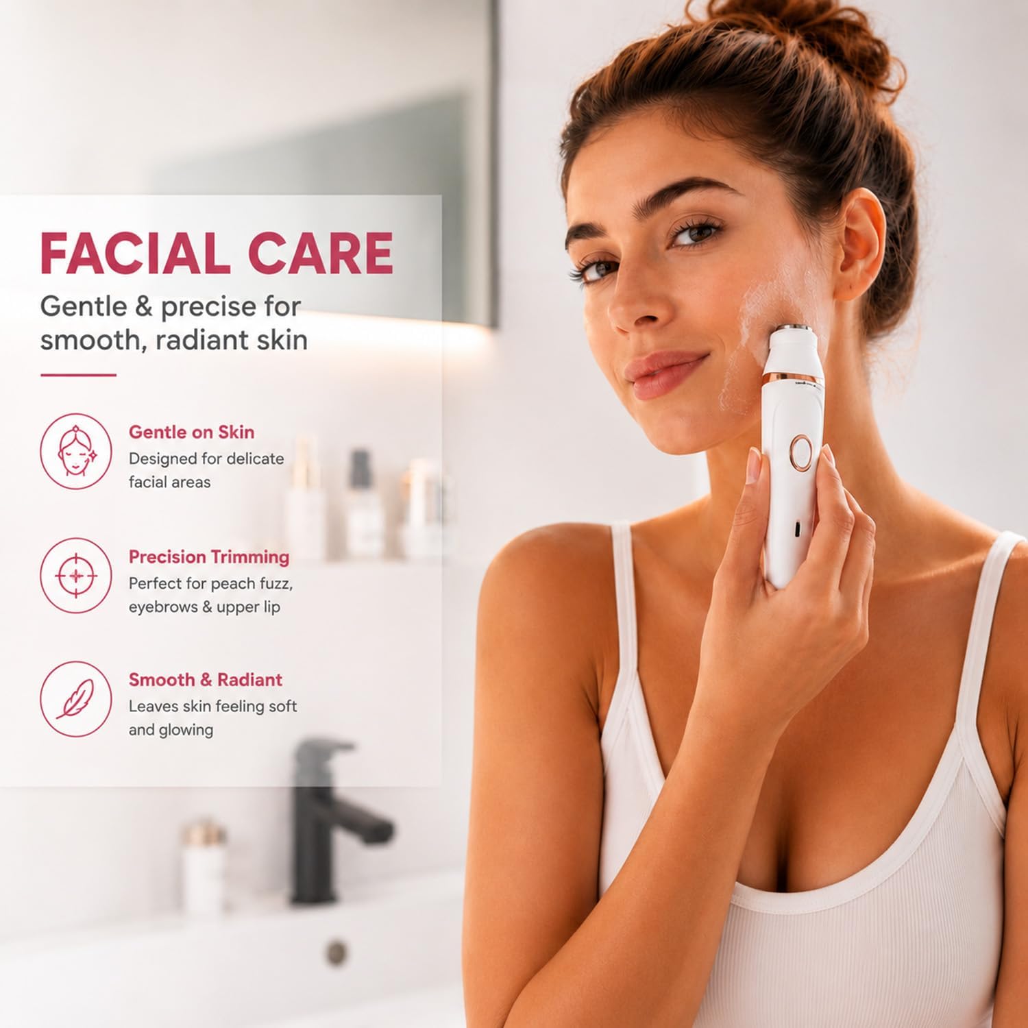 7-in-1 Electric Razors for Women,Bikini Trimmer for Women, Waterproof & USB Rechargeable with Body Hair Trimmer,Eyebrow Trimmer, Nose Hair Clipper,Callus Remover &Facial Cleansing Brush,Gifts for Lady