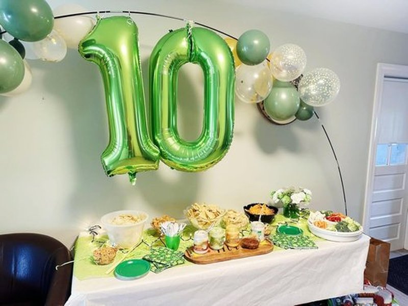 Number Balloons 1 - 40 Inch Light Green Balloon for 1st Birthday Party Decorations