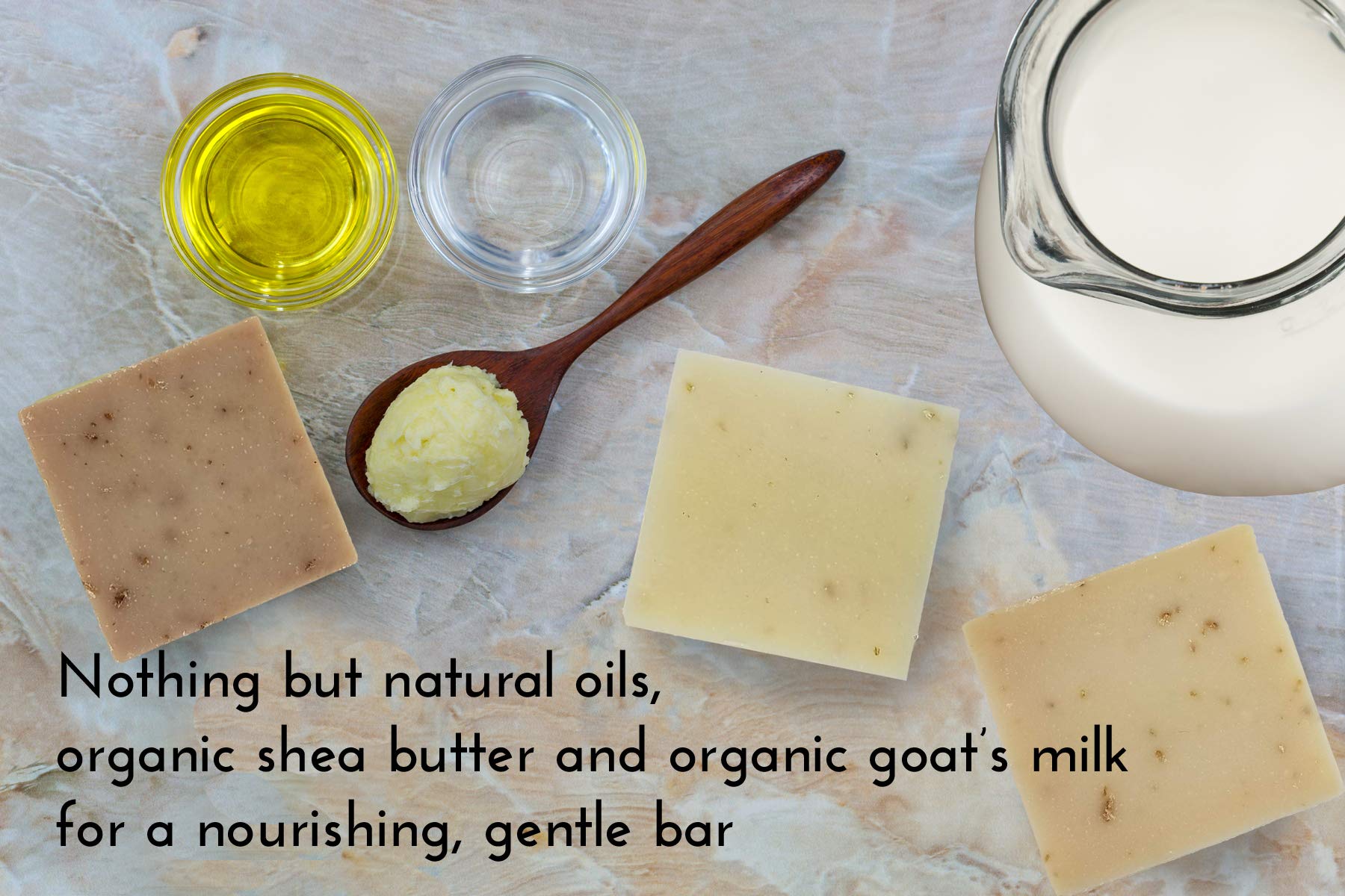Missamé Handmade Fresh Goat's Milk Bar Soap, Olive Oil Based With Organic Shea Butter (Lavender Mint, 3 bars Economy Pack)