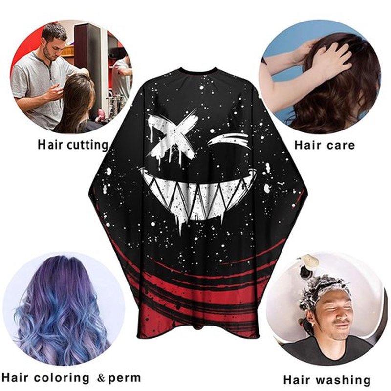Barber Capes for Men Hair Cutting Capes with Snaps Salon Capes for Stylists Waterproof Hairdresser Gown Cape- 63”× 56”(Black)