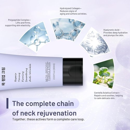 Regine Switzerland Neck Firming Cream - Peptide Lifting & Tightening Treatment for Anti-Aging - 2.03 Fl Oz