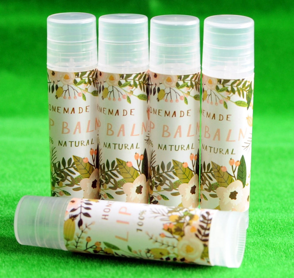ZZYBIA Lip Balm Labels - Paper Stickers for Lip Balm Containers, 50pcs
