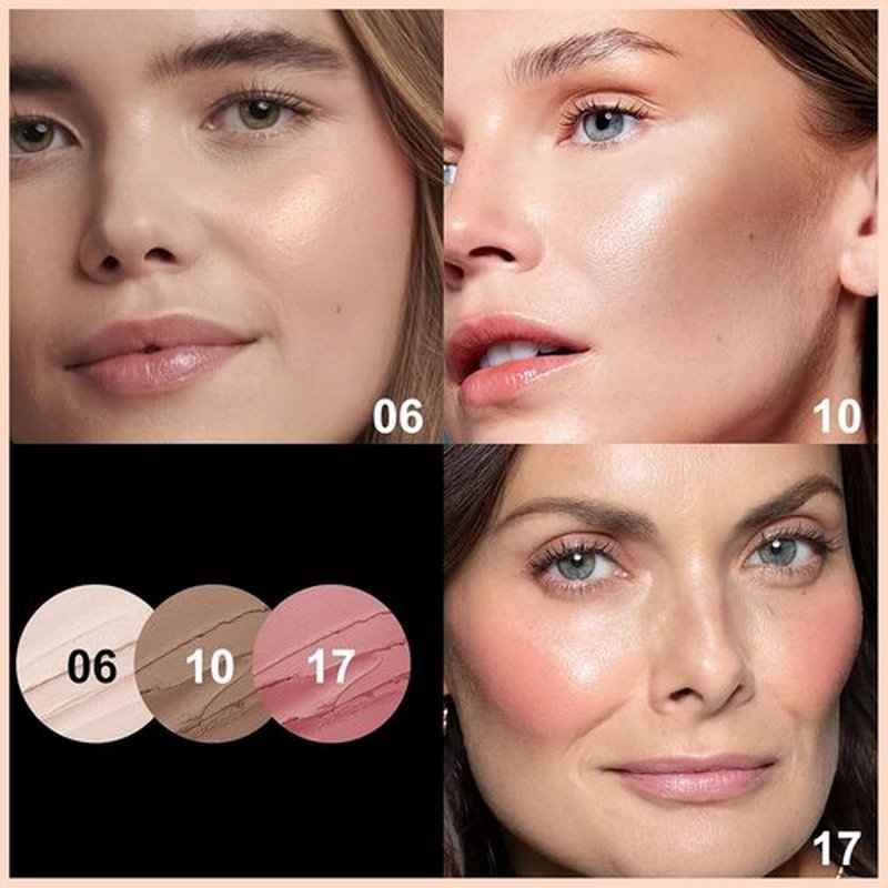 FOCALLURE Cream Contour Sticks Set - 3 Pcs with Highlighter, Bronzer & Blush | Non-Greasy, Long-Wear, Lightweight Finish - Light-Medium