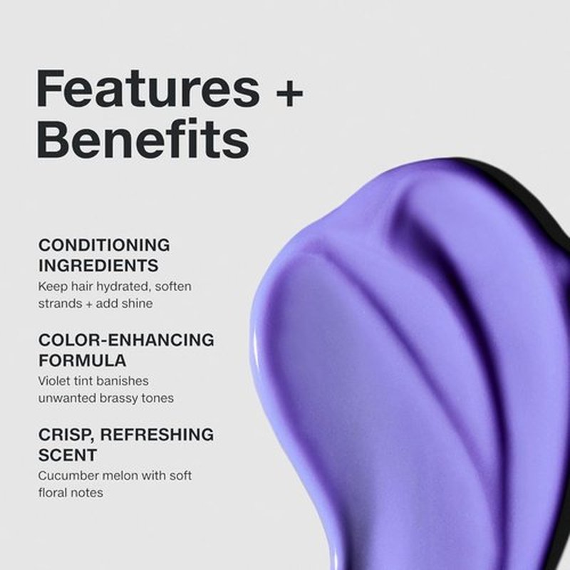 Paul Mitchell Platinum Blonde Violet Conditioner - Banish Brass & Brighten Light to Medium Blonde, Silver, Gray, or White Hair