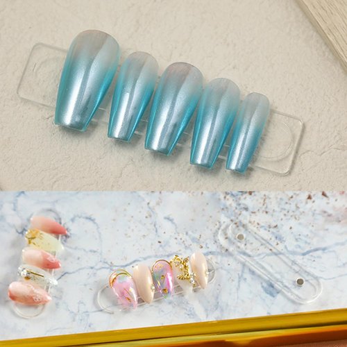 ESUOHYM 1696 Double Sided Tape for Press On Nails Stand holder Sticky Tabs Nail Art Accessories Nail Display Tape Clear False Tip Adhesive Tape for Practice Design DIY Home Salon