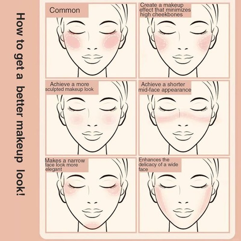 Lilyloria Matte Face Blush Powder for ‌Cheeks‌ with Brush ‌Blendable‌ Long-wear Olive complexion Talc-free (03) Plum Rose