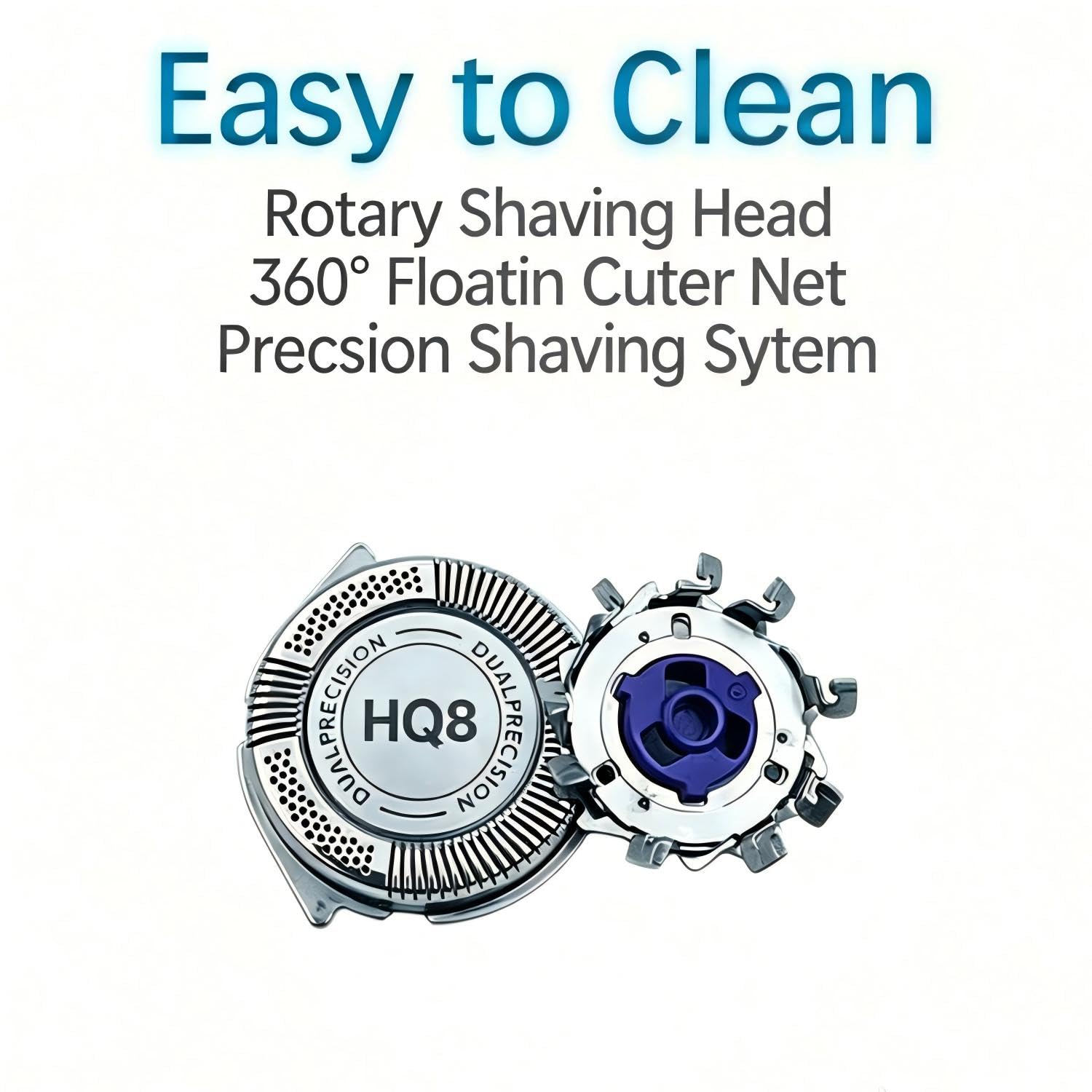 HQ8 Replacement Heads Compatible With Philips Norelco Hq8 Replacement Heads,New Upgraded Blades Compatible With Norelco Aquatec PT720 AT880 AT810 7310xl Etc Shavers Model