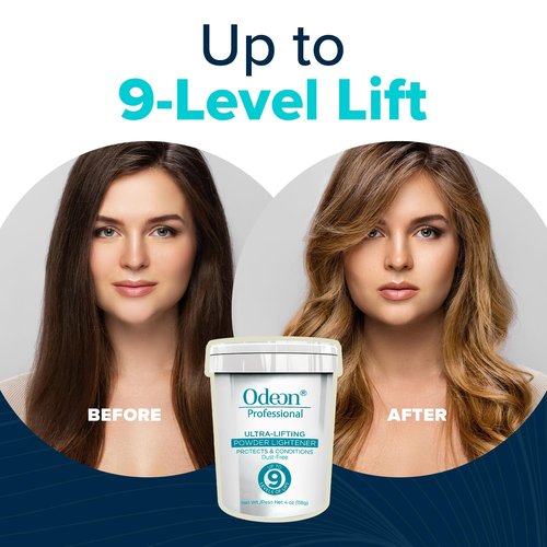 Odeon Ultra-Lifting Hair Bleach Powder - Lifts Up to 9 Levels for Flawless Balayage | 3oz Dust-Free Formula