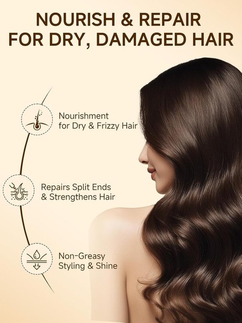 Outccogo Moroccan Argan Oil - Nourishing Hair Oil for Frizz Control & Heat Protection | 3.4 Fl Oz