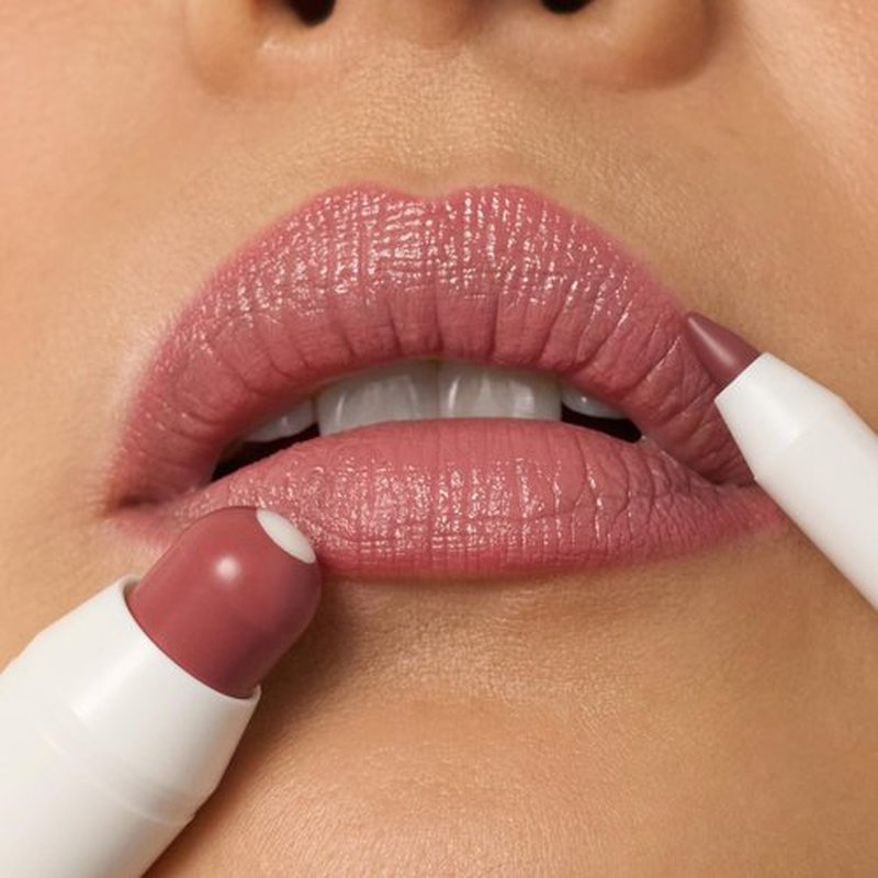 Julep The Perfect Pair 2pc Set It's Balm Tinted Lip Balm Vintage Mauve and With a Trace Retractable Creamy Long-Lasting Lip Liner, Antique Rose