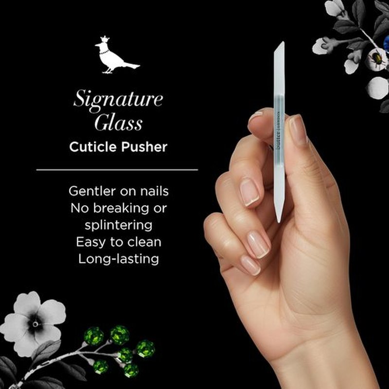Butter London Glass Cuticle Pusher - Professional Manicure Tool for Natural Nails | Salon Quality Design
