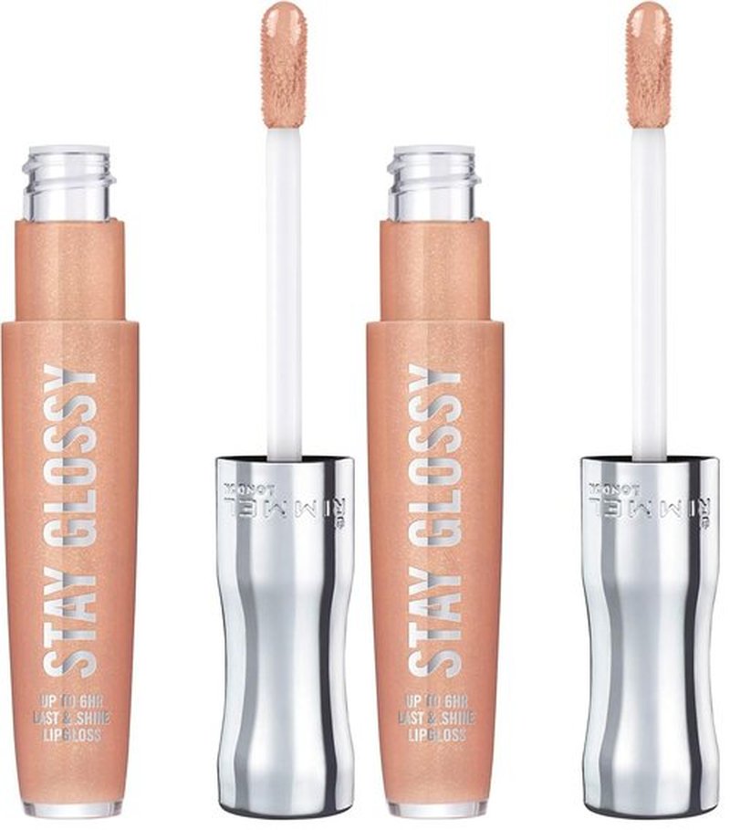 Rimmel Stay Glossy 6 Hour Lipgloss, Non-Stop Glamour, 0.18 Fl Oz (Pack of 2)
