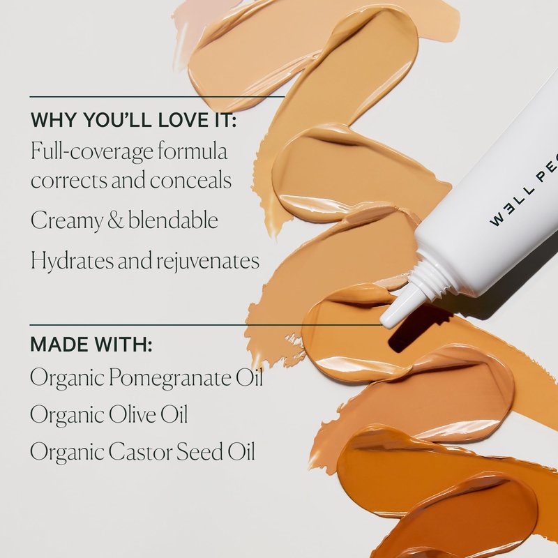 Well People Bio Correct Concealer, Full-coverage, Nourishing Liquid Concealer For Concealing & Correcting, Hydrating Formula, Vegan & Cruelty-free, 4W