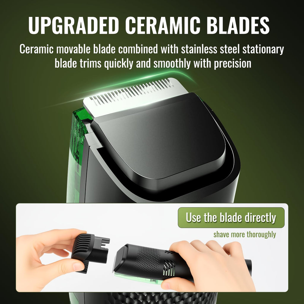 TXXTOL Beard Trimmer for Men, Premium Men's Vacuum Electric Trimmer Kit, 20 Levels Adjustable, Wet/Dry Use, Upgraded Stainless Steel Ceramic Blades, Perfect Christmas Gifts for Husband or Boyfriend