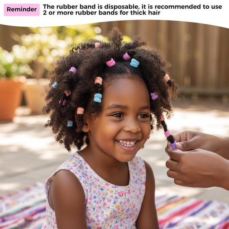 Colorful Rubber Bands Set, 2020Pcs Elastic Hair Ties with 5 Styling Tools 40Pcs Hair Clips Hair Accessories for Girls Daughter