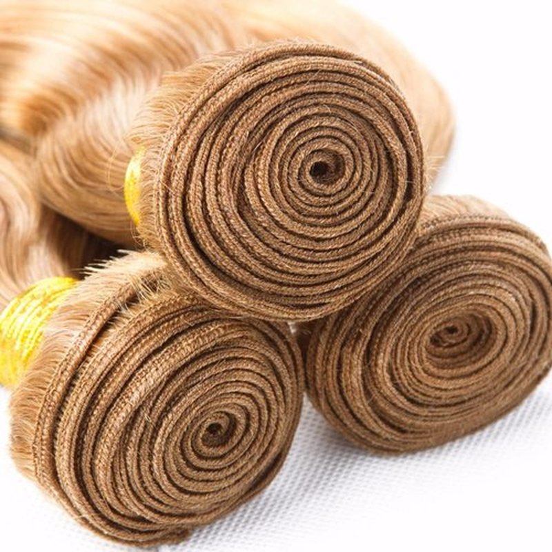 P27/613 Highlight Blonde Bundles Body Wave Bundles Human Hair 24 24 24 Inch Unprocessed Brazilian Virgin Weave Hairs Honey Blonde 3 Bundle 50 Gram Per Bundle Human Hair Extensions