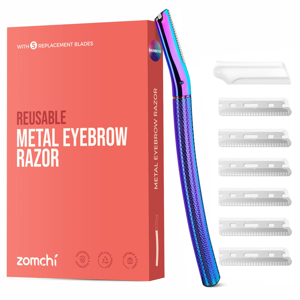 ZOMCHI Eyebrow Razor for Women & Men, Precision Cover, Rainbow