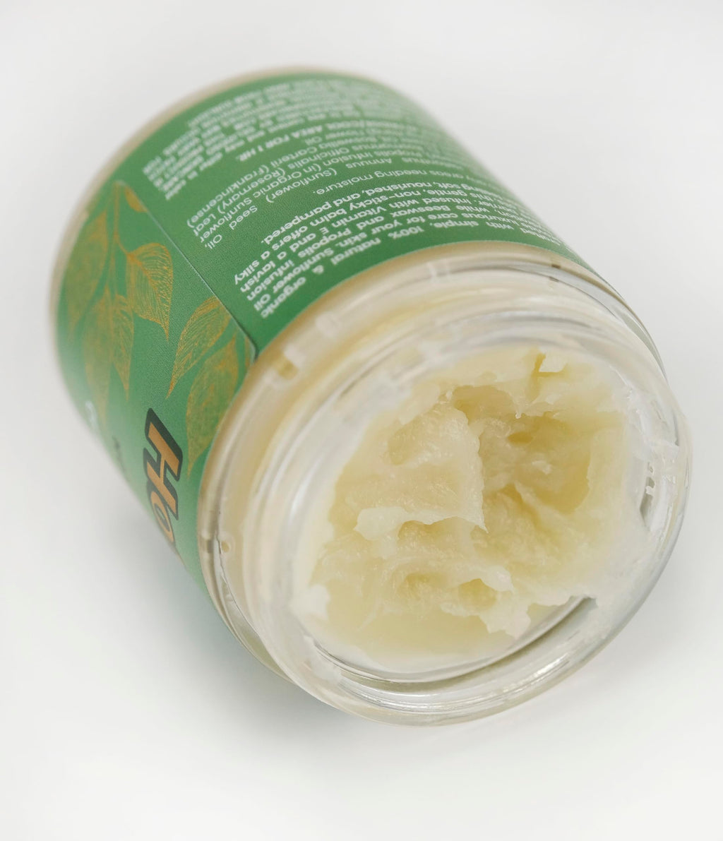 Beesaluxe HoneyBotan - 100% Natural Unpetroleum Skin Balm with Organic Ingredients - Petroleum Jelly Alternative for Lips, Hands, Baby Care, Makeup Remover, and More (2 Ounce)