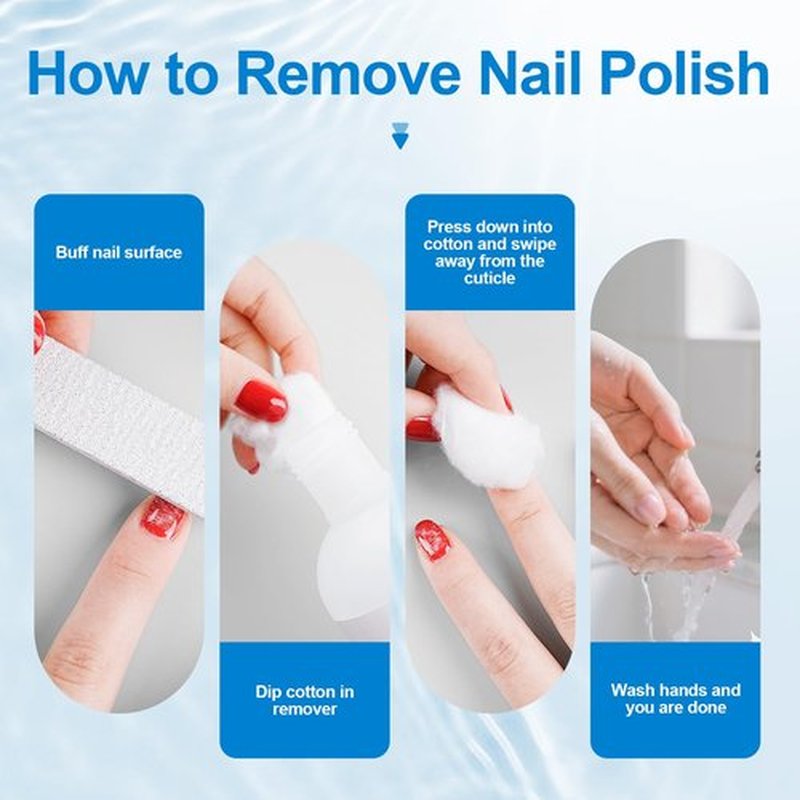 JODSONE Acetone-Free Nail Polish Remover,8.45 Fl.Oz Gel Nail Polish Remover Professional Soak off for Acrylic Nail Remover & Removal Gel Nail Polish for Home Salon